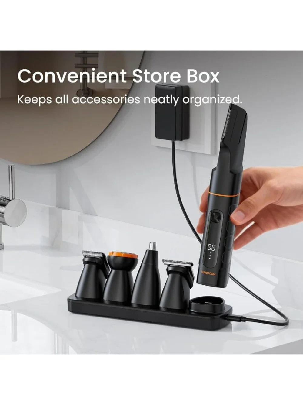 Waterproof Body & Pubic Hair Trimmer for Men | Upgraded Ball Shaver & Groomer